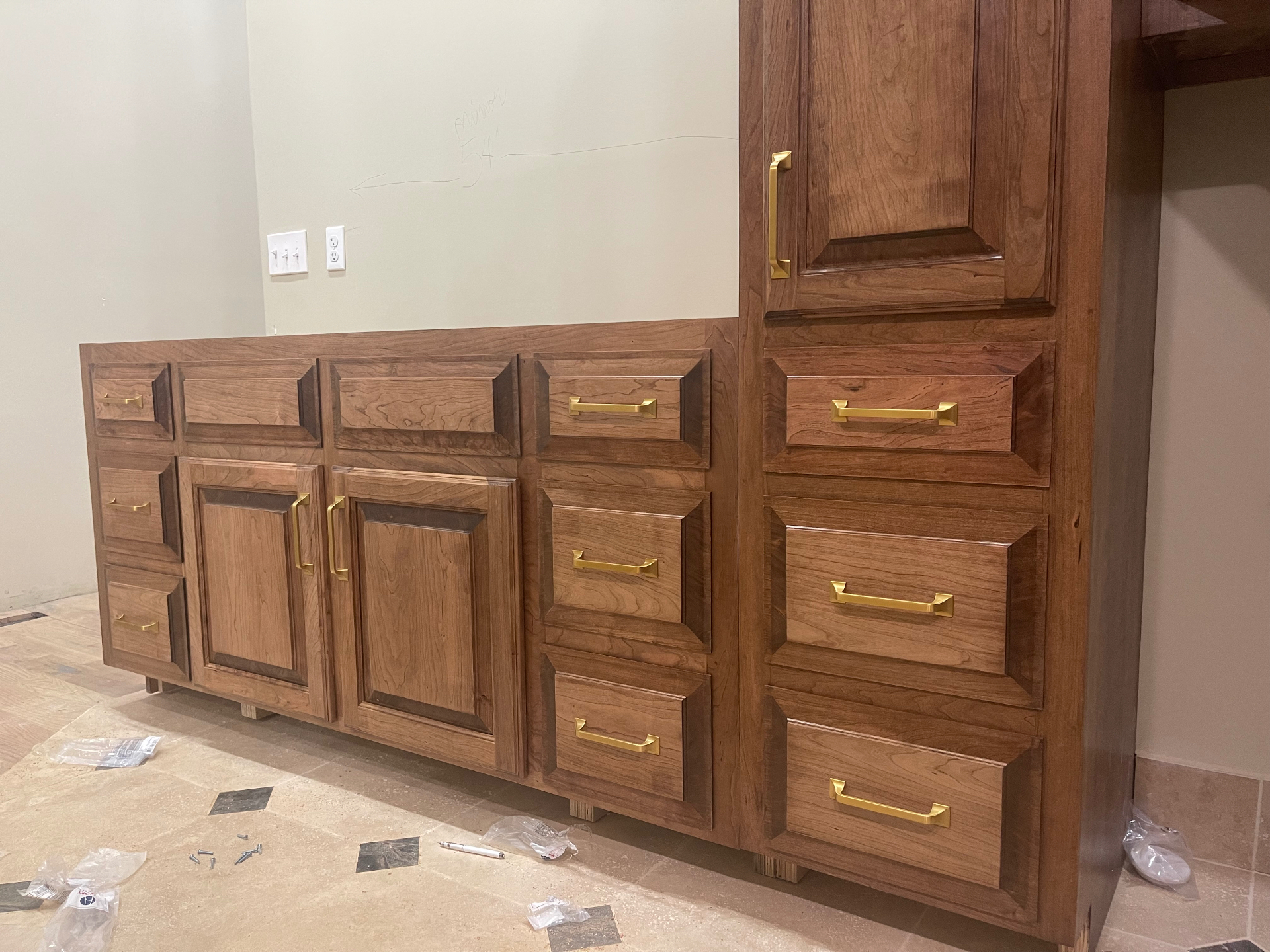 Primary Bedroom Built-In Dresser Wall